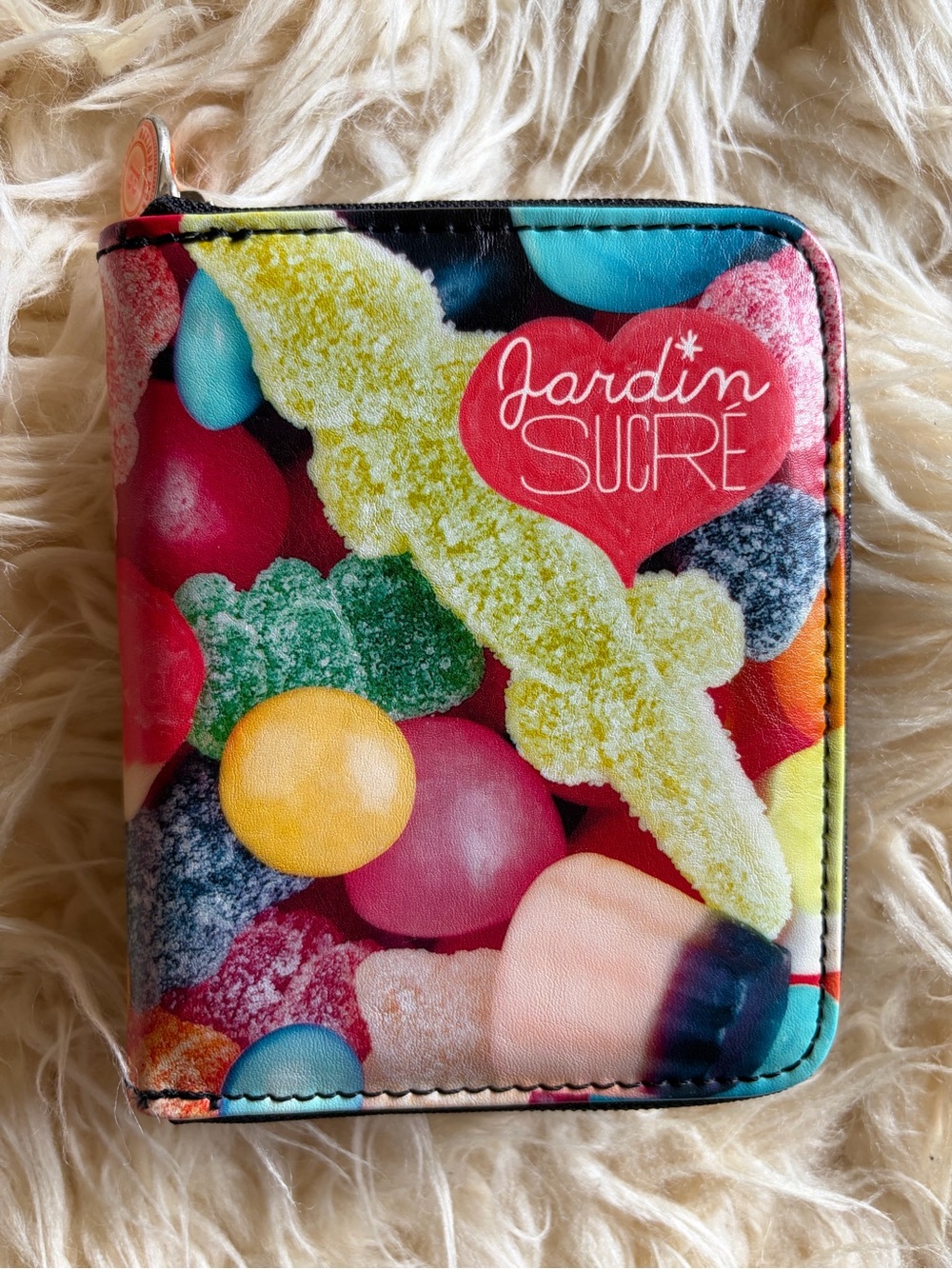 Bonjour Mon Coussin Women’s Zip-Around Wallet Candy Pattern Multicolor Card